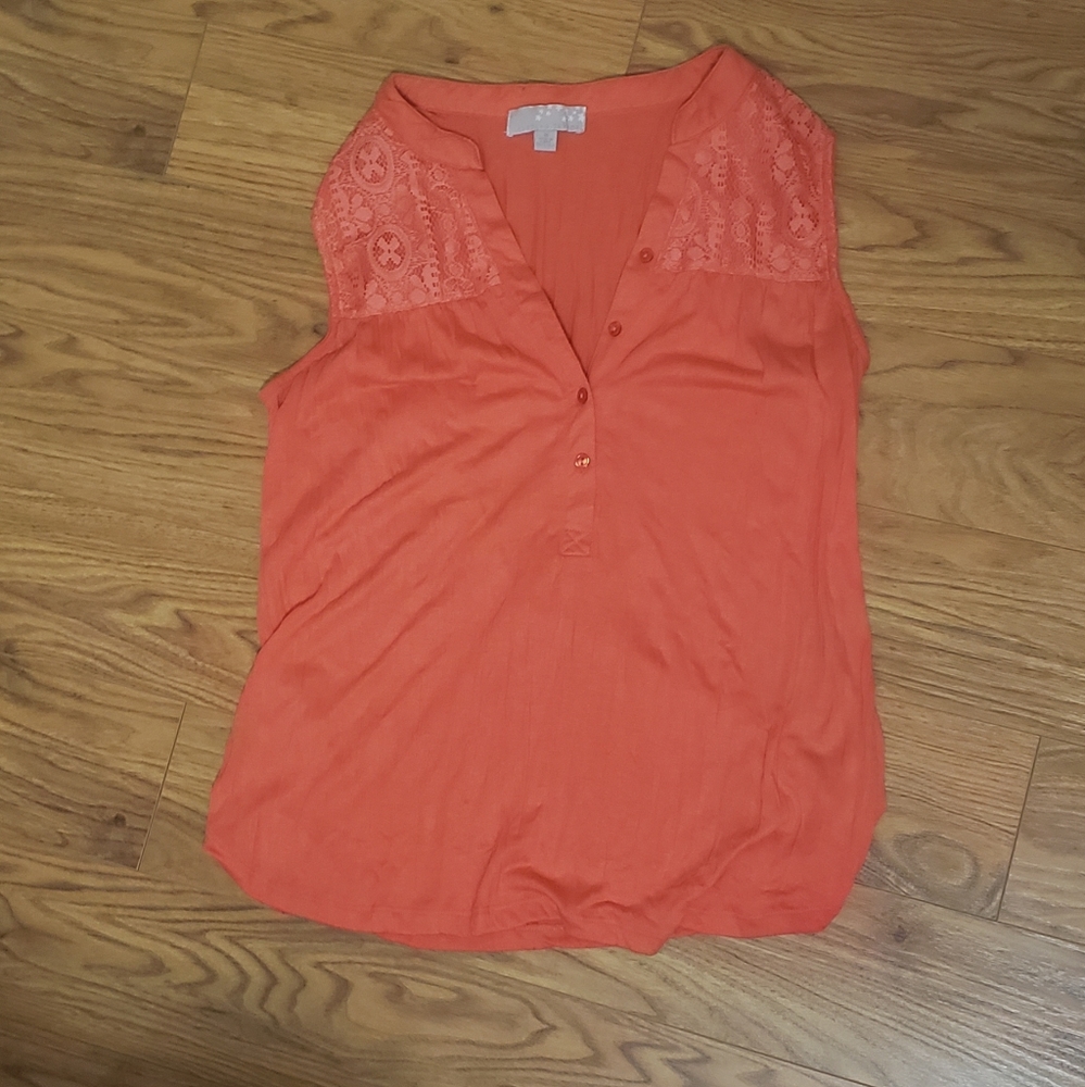 Coral blouse